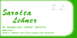 sarolta lehner business card